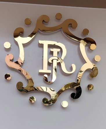 Rose & Titanium Gold Letters